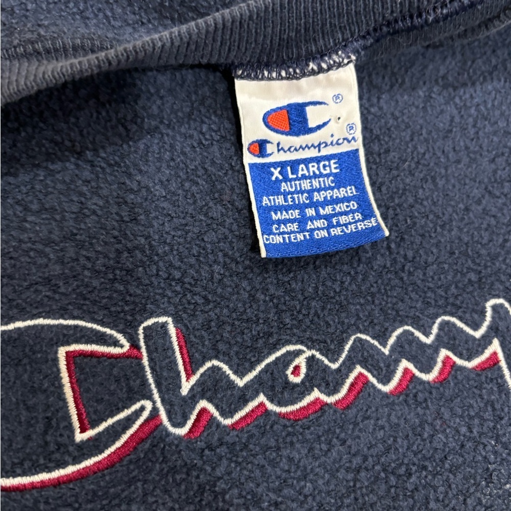 Vintage 90s Champion Inside Out Script Crewneck Sweatshirt - Picture 3 of 3